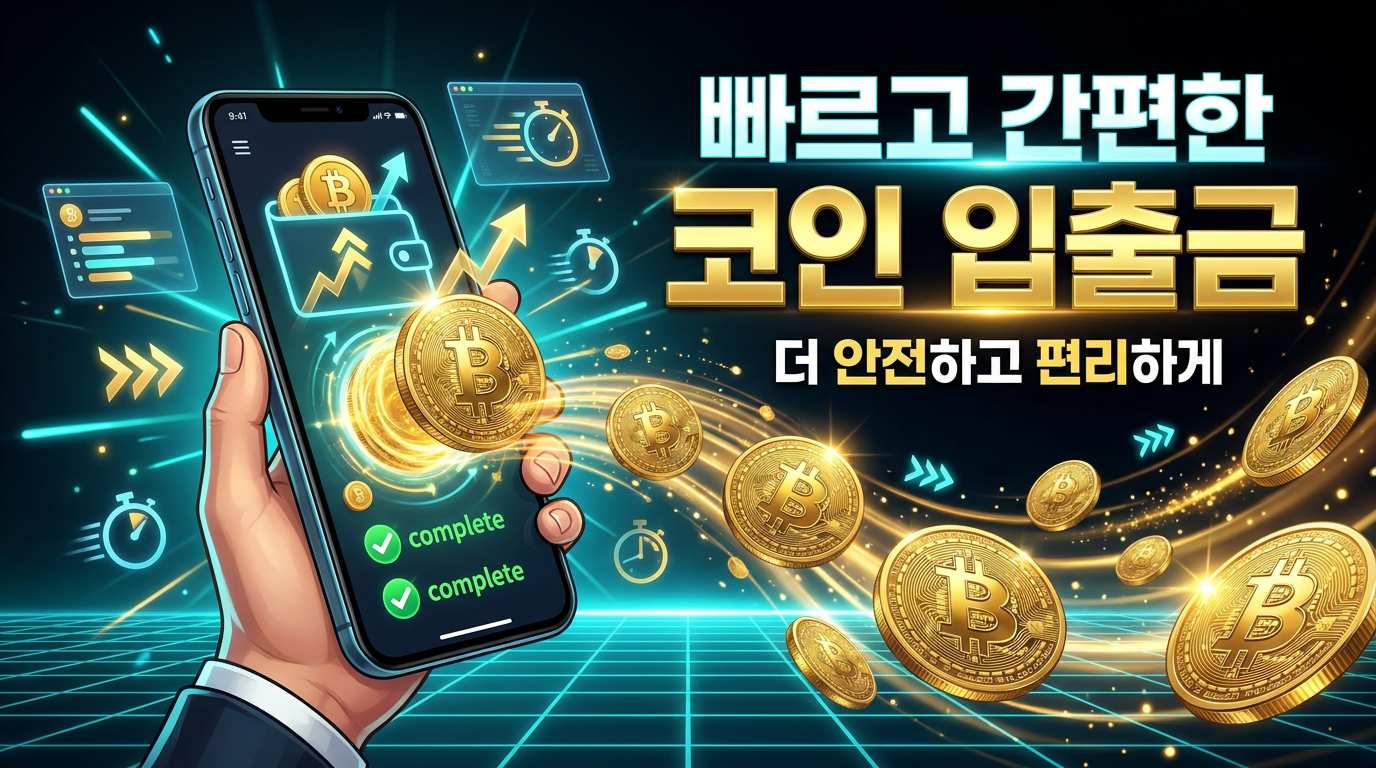 빠르고 간편한 코인 입출금